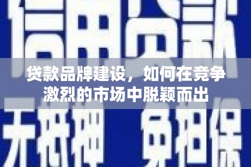 全南贷款品牌建设，如何在竞争激烈的市场中脱颖而出