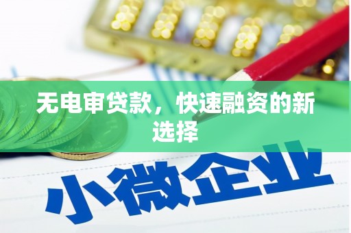 青阳无电审贷款，快速融资的新选择