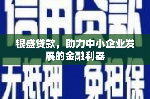 西陵银盛贷款，助力中小企业发展的金融利器