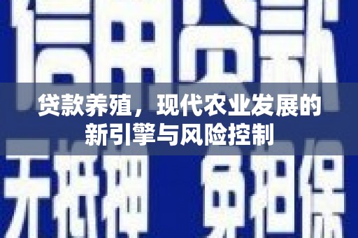 漠河贷款养殖，现代农业发展的新引擎与风险控制