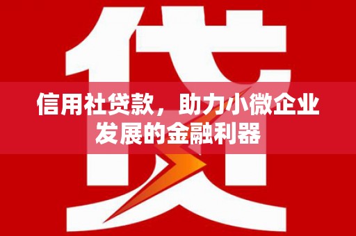 商南信用社贷款，助力小微企业发展的金融利器