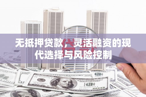 连江无抵押贷款，灵活融资的现代选择与风险控制