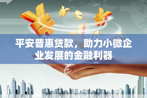 静海平安普惠贷款，助力小微企业发展的金融利器