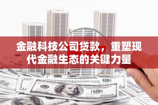 上城金融科技公司贷款，重塑现代金融生态的关键力量